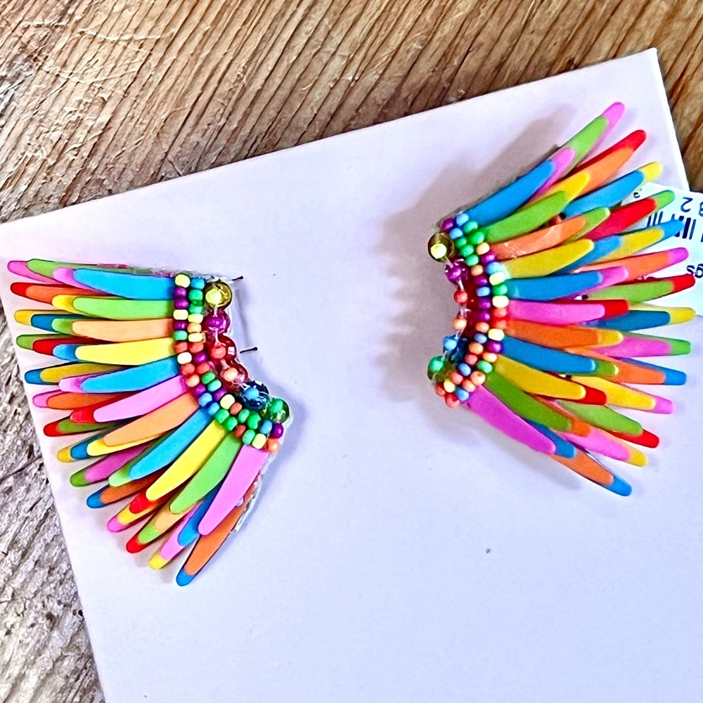🌺🎉HP🎉🌺 NWT Mignonne Gavigan Mini Madeline Earrings Confetti - Picture 10 of 16